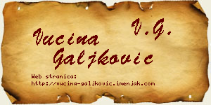 Vucina Galjković vizit kartica